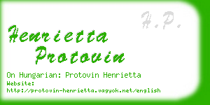 henrietta protovin business card